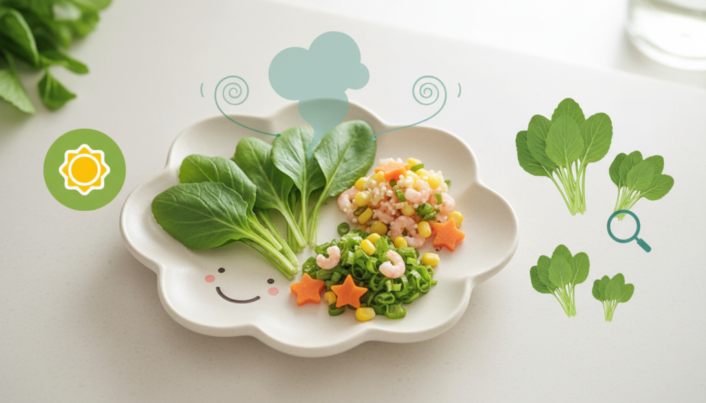 子どもに春菊を食べさせるには？香りを抑える調理法と栄養・選び方