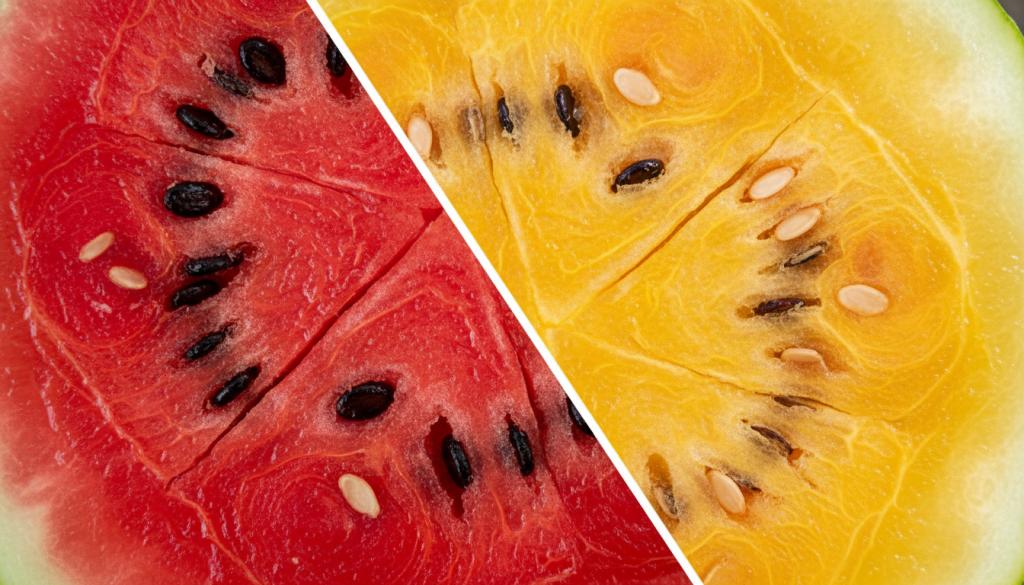 赤いスイカと黄色いスイカ、その驚きの違い