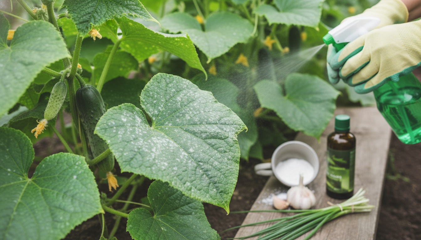 家庭菜園のキュウリを救う！うどんこ病の初期症状と効果的な対策、予防のコツ