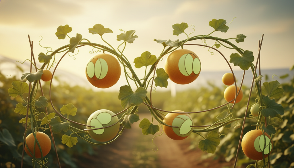 美味しいメロンを育てるための仕立てと交配のコツ