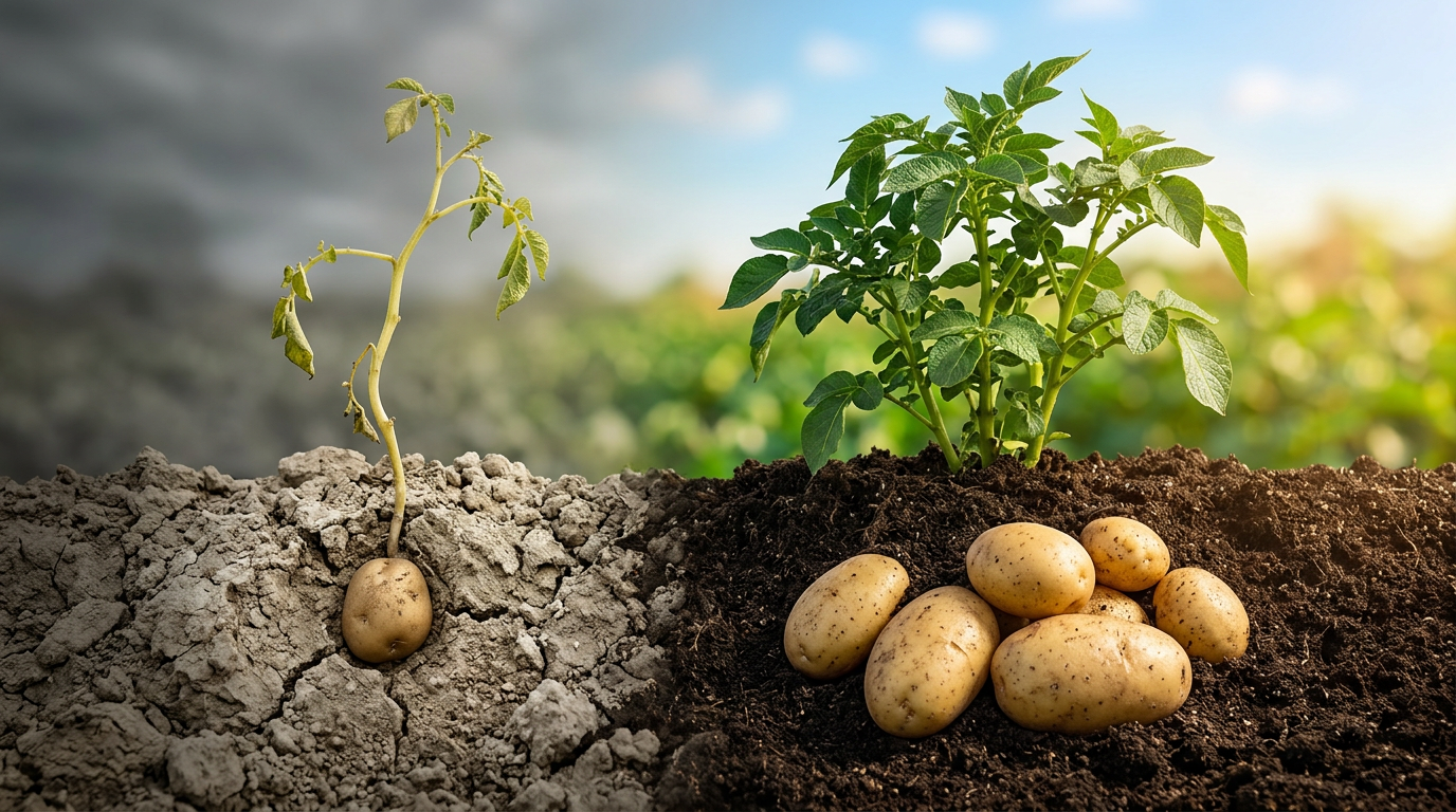 ジャガイモが大きくならない原因とは？収穫量を増やすための環境チェック