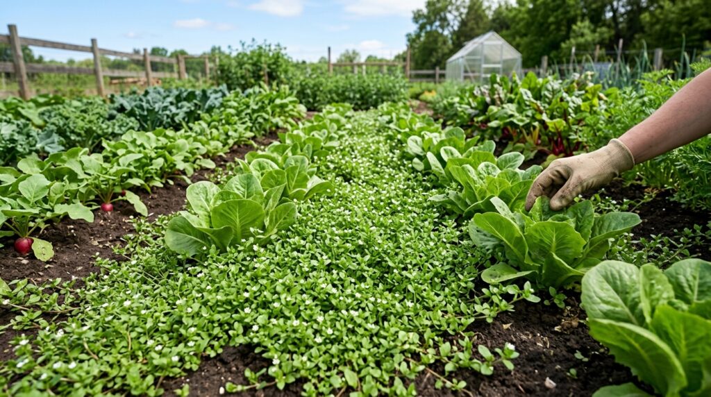 ハコベを抜かないメリット：畑との共生